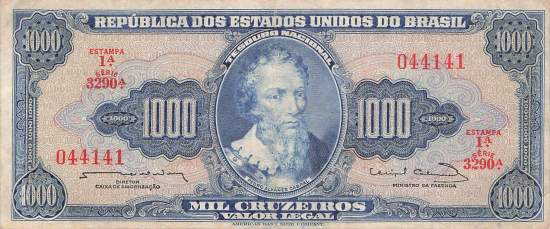 1000 Cruzeiros p.173c vf